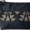 Black Wool/Canvas Pouch