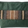 Green Canvas/Wool Pouch